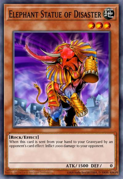 Elephant Statue of Disaster Short Print AST-074 Ancient Sanctuary Yugioh card