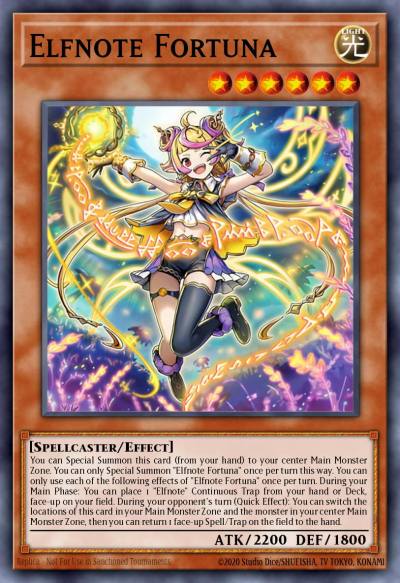 Elfnote Fortuna Super Rare BPRO-EN012 Burst Protocol Yugioh card