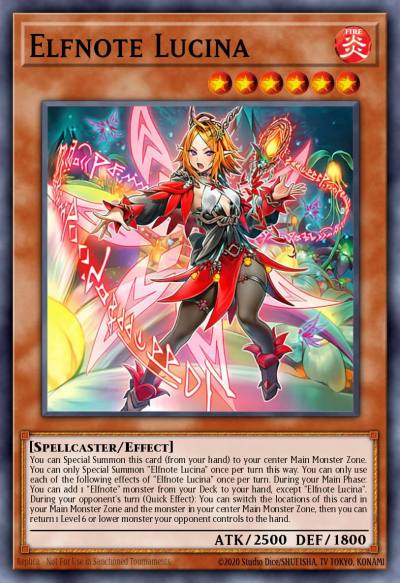 Elfnote Lucina Secret Rare BPRO-EN010 Burst Protocol Yugioh card