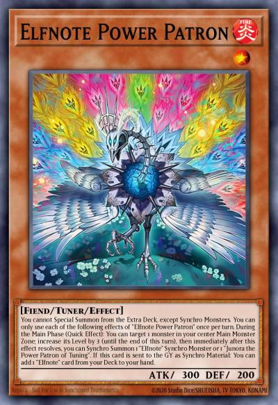 Elfnote Power Patron Super Rare BPRO-EN013 Burst Protocol Yugioh card