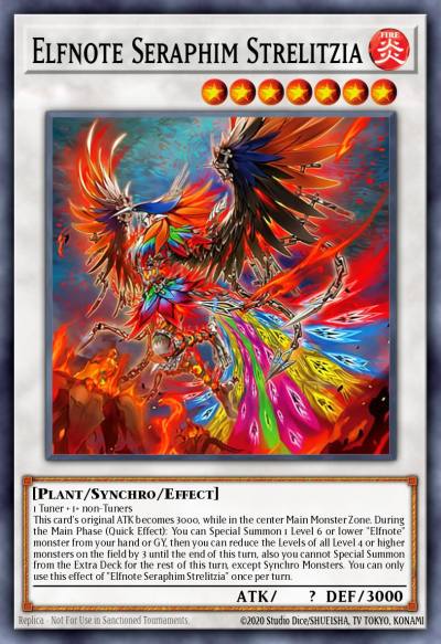 Elfnote Seraphim Strelitzia Starlight Rare BPRO-EN040 Burst Protocol Yugioh card