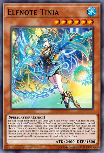 Elfnote Tinia Starlight Rare BPRO-EN011 Burst Protocol Yugioh card