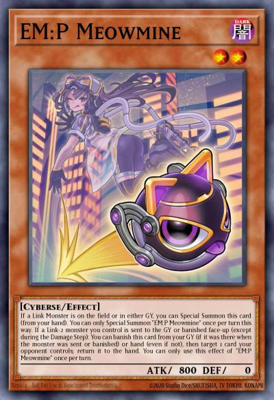 EMP Meowmine Prismatic Secret Rare MP25-EN054 2025 Mega-Pack Tin Yugioh card