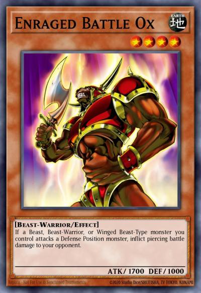 Enraged Battle Ox Common BP03-EN011 Battle Pack 3 Monster League Yugioh card