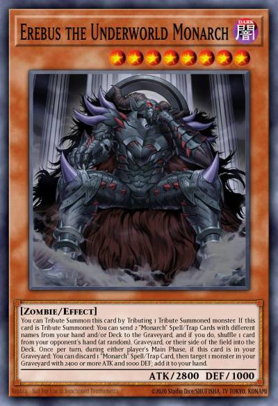 Erebus the Underworld Monarch Ultra Rare SR01-EN001 Emperor of Darkness Structure Deck Yugioh card