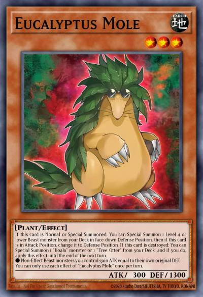 Eucalyptus Mole Rare MZMU-EN021 Maze of Muertos Yugioh card