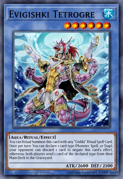 Evigishki Tetrogre Duel Terminal Ultra Parallel Rare DT06-EN033 Duel Terminal 6a Yugioh card