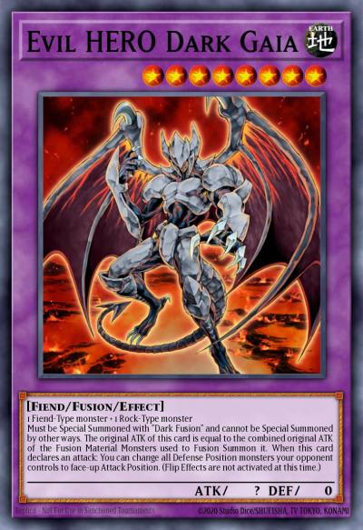 Evil HERO Dark Gaia Common DP06-EN010 Duelist Pack Jaden Yuki 3 Yugioh card