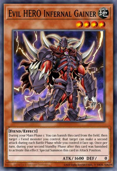 Evil HERO Infernal Gainer Common BP03-EN032 Battle Pack 3 Monster League Yugioh card