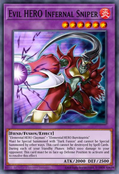 Evil HERO Infernal Sniper Super Rare DP06-EN012 Duelist Pack Jaden Yuki 3 Yugioh card