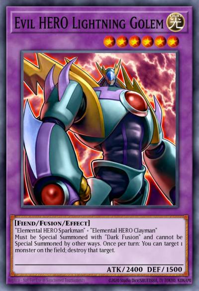 Evil HERO Lightning Golem Ultimate Rare GLAS-EN039 Gladiators Assault Yugioh card
