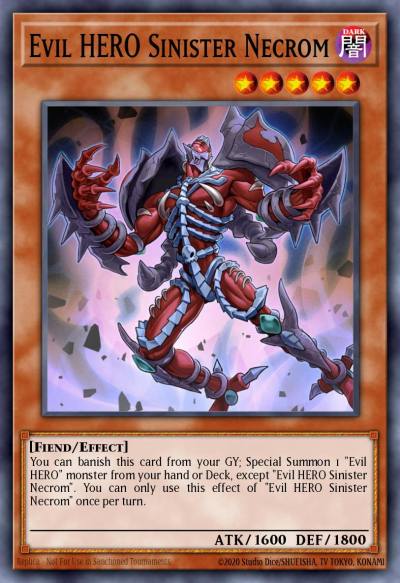Evil HERO Sinister Necrom Ultra Rare LED5-EN014 Legendary Duelists Immortal Destiny Yugioh card