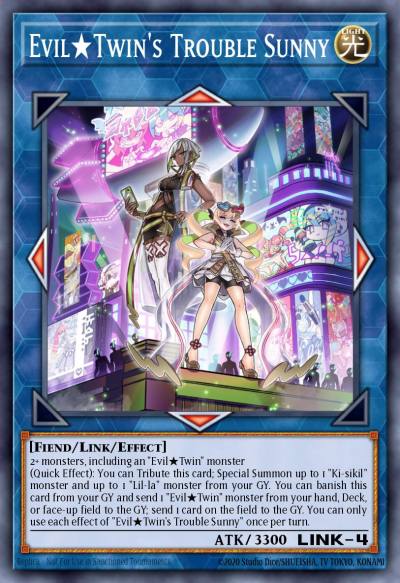 Evil★Twins Trouble Sunny Prismatic Secret Rare MP22-EN216 2022 Tin of the Pharaohs Gods Yugioh card