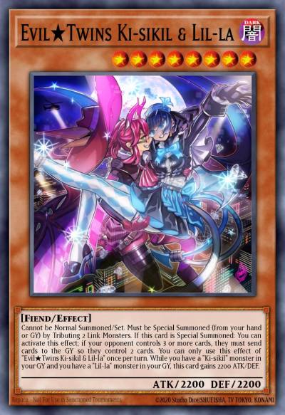 Evil★Twins Ki-sikil and Lil-la Collector's Rare GEIM-EN017 Genesis Impact Yugioh card