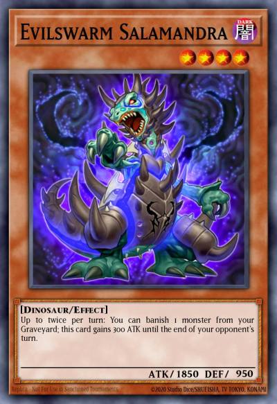 Evilswarm Salamandra Common SR04-EN015 Dinosmashers Fury Structure Deck Yugioh card
