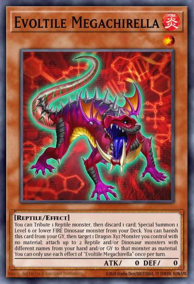 Evoltile Megachirella Common CHIM-EN020 Chaos Impact Yugioh card