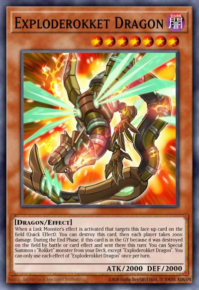 Exploderokket Dragon Common SDRR-EN004 Structure Deck Rokket Revolt Yugioh card