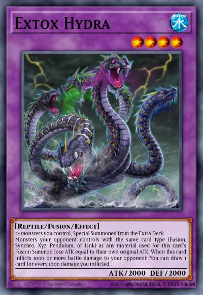Extox Hydra Quarter Century Secret Rare BLMR-EN007 Battles of Legend Monstrous Revenge Yugioh card