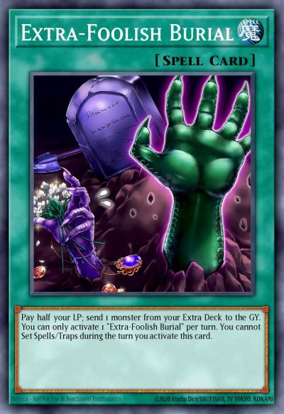 Extra-Foolish Burial Rare GEIM-EN043 Genesis Impact Yugioh card