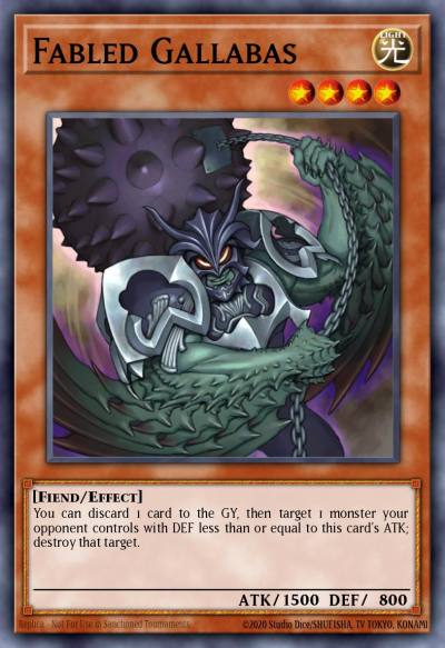 Fabled Gallabas Duel Terminal Rare Parallel Rare DT02-EN063 Duel Terminal 2 Yugioh card