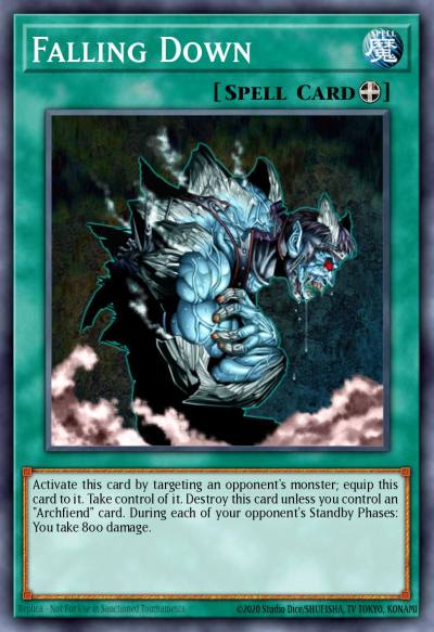 Falling Down Super Rare AP03-EN006 Astral Pack Three Yugioh card