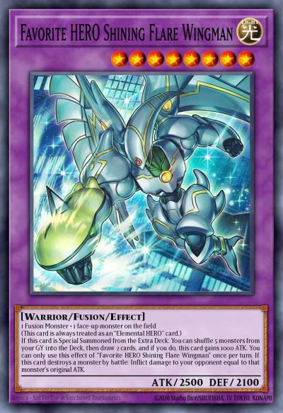 Favorite HERO Shining Flare Wingman Grand Master Rare MAMO-EN004 Magnificent Monsters Yugioh card