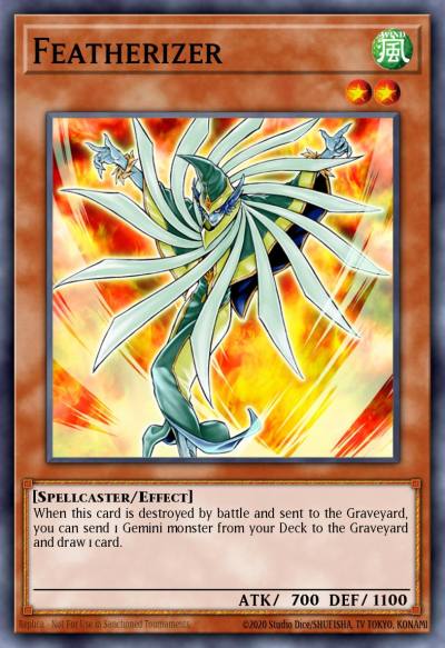 Featherizer Super Rare SDWS-EN003 Warriors Strike Structure Deck Yugioh card