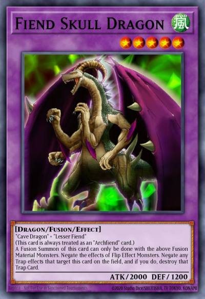 Fiend Skull Dragon Rare DB2-EN154 Dark Beginning 2 Yugioh card