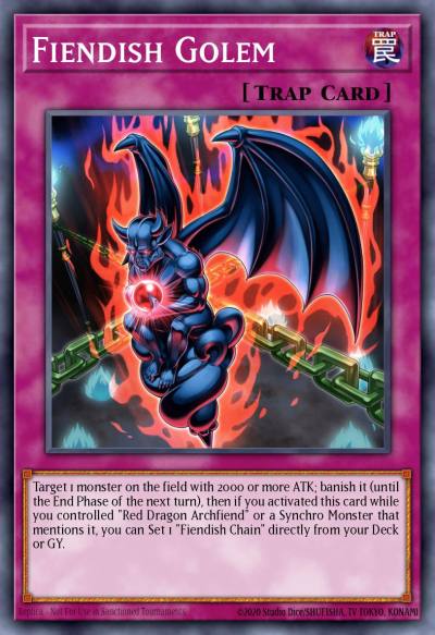 Fiendish Golem Common SDCK-EN032 Structure Deck The Crimson King Yugioh card