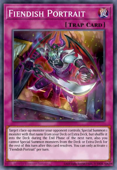 Fiendish Portrait Super Rare MP21-EN033 2021 Tin of Ancient Battles Yugioh card