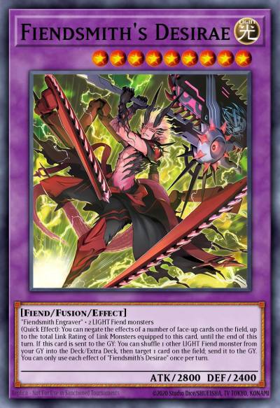 Fiendsmiths Desirae Collector's Rare RA04-EN056 Quarter Century Stampede Yugioh card