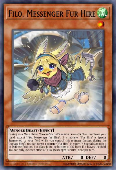 Filo Messenger Fur Hire Rare DANE-EN015 Dark Neostorm Yugioh card