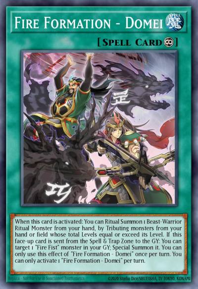 Fire Formation - Domei Secret Rare FIGA-EN019 Fists of the Gadgets Yugioh card