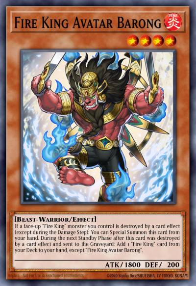 Fire King Avatar Barong Common SDOK-EN002 Onslaught of the Fire Kings Structure Deck Yugioh card