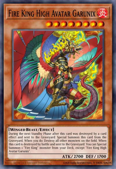Fire King High Avatar Garunix Ultra Rare SDOK-EN001 Onslaught of the Fire Kings Structure Deck Yugioh card