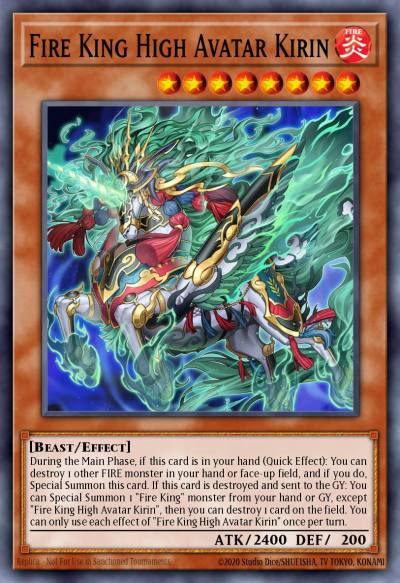 Fire King High Avatar Kirin Ultra Rare SR14-EN002 Structure Deck Fire Kings Yugioh card