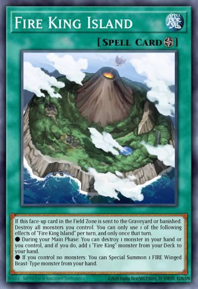 Fire King Island Super Rare OP25-EN010 OTS Tournament Pack 25 Yugioh card
