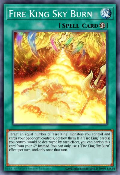Fire King Sky Burn Super Rare SR14-EN025 Structure Deck Fire Kings Yugioh card