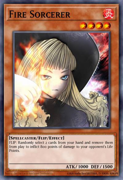 Fire Sorcerer Common LON-036 Labyrinth of Nightmare Yugioh card