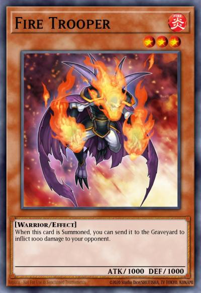 Fire Trooper Common PTDN-EN013 Phantom Darkness Yugioh card