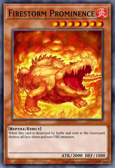 Firestorm Prominence Common STON-EN026 Strike of Neos Yugioh card