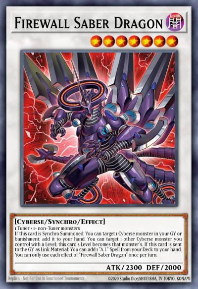 Firewall Saber Dragon Super Rare ALIN-EN038 Alliance Insight Yugioh card