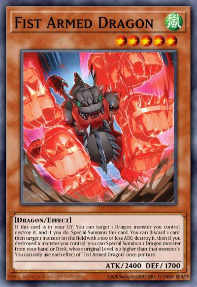 Fist Armed Dragon Common BPRO-EN028 Burst Protocol Yugioh card