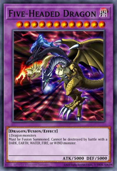 Five-Headed Dragon Secret Rare BLHR-EN000 Battles of Legend Heros Revenge Yugioh card