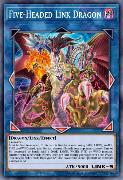 Five-Headed Link Dragon Ultra Rare DUOV-EN007 Duel Overload Yugioh card