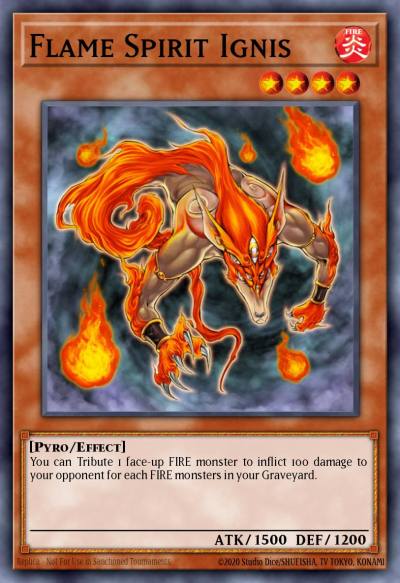 Flame Spirit Ignis Rare LODT-EN087 Light of Destruction Yugioh card
