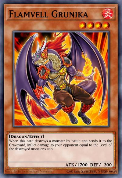 Flamvell Grunika Duel Terminal Normal Parallel Rare DT02-EN021 Duel Terminal 2 Yugioh card