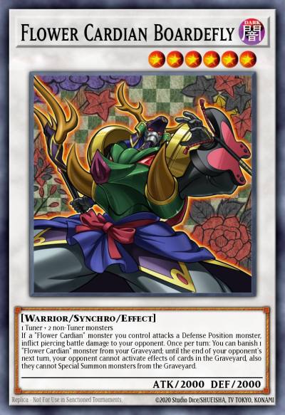 Flower Cardian Boardefly Rare INOV-EN043 Invasion Vengeance Yugioh card