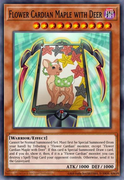 Flower Cardian Maple with Deer Common INOV-EN013 Invasion Vengeance Yugioh card