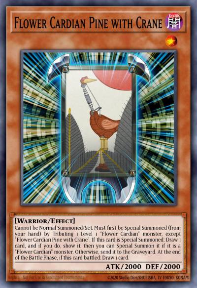 Flower Cardian Pine with Crane Common DLCS-EN131 Dragons of Legend The Complete Series Yugioh card